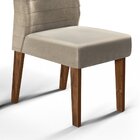 Conjunto 2 Cadeiras Ondina Para Sala De Jantar Estofada Dj Mó