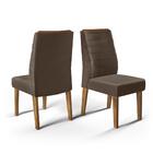 Conjunto 2 Cadeiras Ondina Para Sala De Jantar Estofada Dj Mó