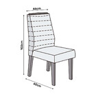 Conjunto 2 Cadeiras Ondina Para Sala De Jantar Estofada Dj Mó