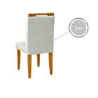 Conjunto 2 Cadeiras Onix Em Linho Com Pés De Madeira Maciça