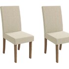 Conjunto 2 Cadeiras Para Sala De Jantar Cad131 Freijo/bronze/
