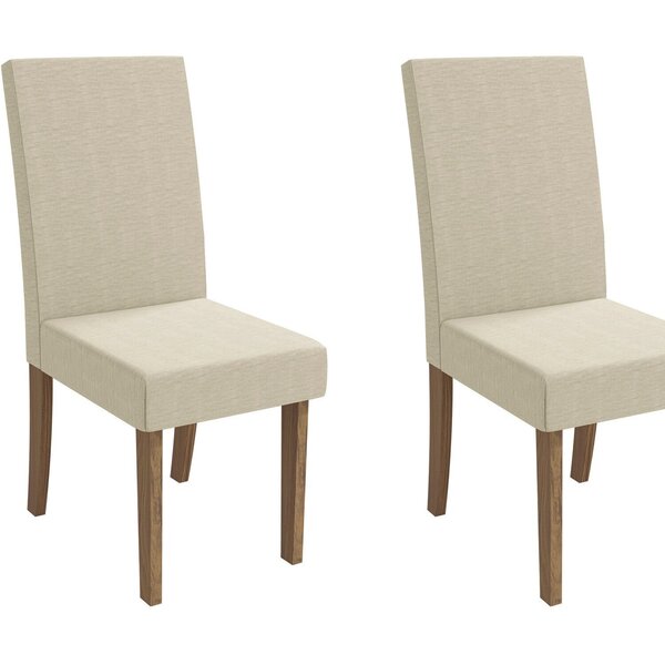 Conjunto 2 Cadeiras Para Sala De Jantar Cad131 Freijo/bronze/