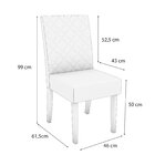 Conjunto 2 Cadeiras Para Sala De Jantar Cad133 Canela/ Bege