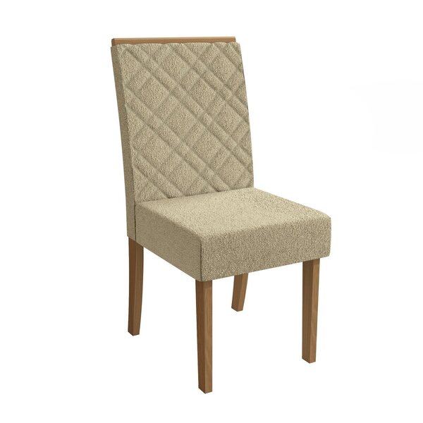 Conjunto 2 Cadeiras Para Sala De Jantar Cad149 Canela/bege