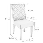 Conjunto 2 Cadeiras Para Sala De Jantar Cad149 Canela/cinza