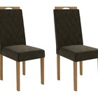 Conjunto 2 Cadeiras Para Sala De Jantar Cad152 Freijo/off Whi