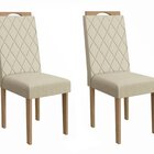 Conjunto 2 Cadeiras Para Sala De Jantar Cad153 Freijo/bronze/