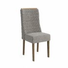 Conjunto 2 Cadeiras Para Sala De Jantar Cad158 Freijó/cinza