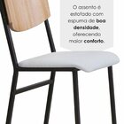 Conjunto 2 Cadeiras Para Sala De Jantar Confort Bege / Preto