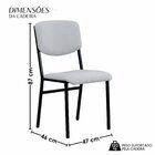 Conjunto 2 Cadeiras Para Sala De Jantar Confort Cinza / Preto