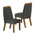Conjunto 2 Cadeiras Para Sala De Jantar Dacota Freijo/chumbo