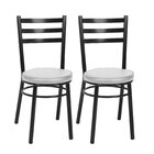 Conjunto 2 Cadeiras Para Sala De Jantar Debrum Preto/branco