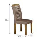 Conjunto 2 Cadeiras Para Sala De Jantar Doha Freijó/camurça