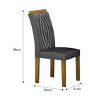 Conjunto 2 Cadeiras Para Sala De Jantar Doha Freijó/chumbo