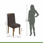 Conjunto 2 Cadeiras Para Sala De Jantar Exclusive Amêndoa Cle