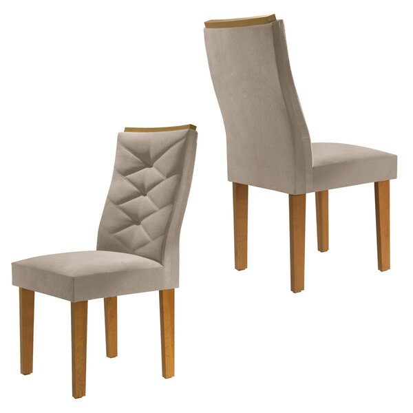 Conjunto 2 Cadeiras Para Sala De Jantar Germany Espresso Móve