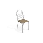 Conjunto 2 Cadeiras Para Sala De Jantar Holanda Metal Cromado