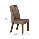 Conjunto 2 Cadeiras Para Sala De Jantar Ilheus Freijó/camurça