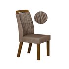 Conjunto 2 Cadeiras Para Sala De Jantar Ilheus Freijó/camurça