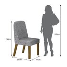 Conjunto 2 Cadeiras Para Sala De Jantar Isis Freijó/linho Cin