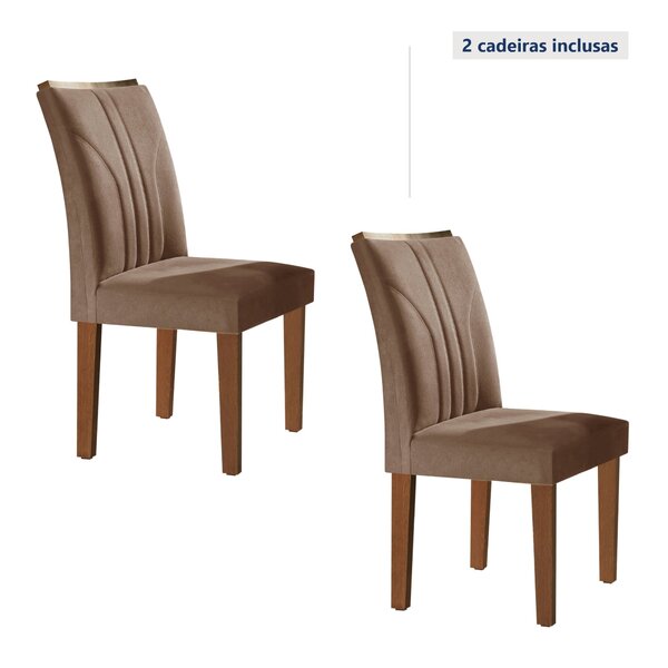 Conjunto 2 Cadeiras Para Sala De Jantar Laguna Espresso Móvei