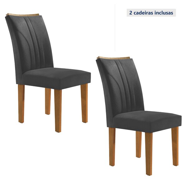 Conjunto 2 Cadeiras Para Sala De Jantar Laguna Espresso Móvei