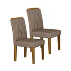 Conjunto 2 Cadeiras Para Sala De Jantar Lorena Freijó/camurça