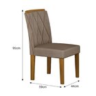 Conjunto 2 Cadeiras Para Sala De Jantar Lorena Freijó/camurça