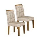 Conjunto 2 Cadeiras Para Sala De Jantar Lorena Freijó/palha