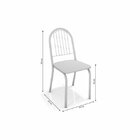 Conjunto 2 Cadeiras Para Sala De Jantar Noruega Metal Preto/c