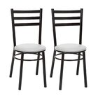 Conjunto 2 Cadeiras Para Sala De Jantar Preto/branco