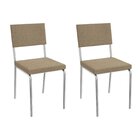 Conjunto 2 Cadeiras Para Sala De Jantar Zaria Metal Cromado C
