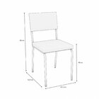 Conjunto 2 Cadeiras Para Sala De Jantar Zaria Metal Cromado C