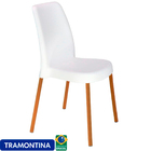 Conjunto 2 Cadeiras Plástica Vanda Com Pernas De Alumínio Lin