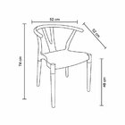 Conjunto 2 Cadeiras Polipropileno Wishbone Yescasa Preto