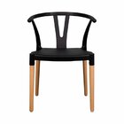 Conjunto 2 Cadeiras Polipropileno Wishbone Yescasa Preto