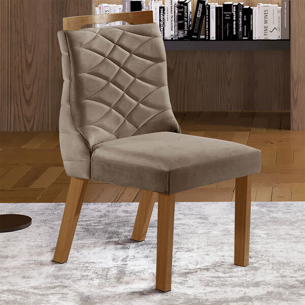 Conjunto 2 Cadeiras Porto Estofada L J Móveis