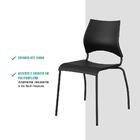 Conjunto 2 Cadeiras Preta E Tubo Preto