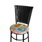 Conjunto 2 Cadeiras Preta Para Cozinha Hawai Com Assento Pers