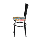 Conjunto 2 Cadeiras Preta Para Cozinha Hawai Com Assento Pers