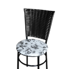 Conjunto 2 Cadeiras Preta Para Cozinha Hawai Com Assento Pers