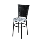 Conjunto 2 Cadeiras Preta Para Cozinha Hawai Com Assento Pers
