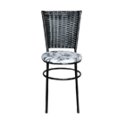 Conjunto 2 Cadeiras Preta Para Cozinha Hawai Com Assento Pers