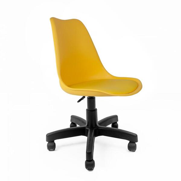 Conjunto 2 Cadeiras Saarinen Empório Tiffany Amarela Com Offi