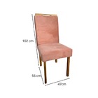 Conjunto 2 Cadeiras Safira Lisa Veludo Rose