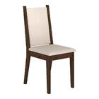 Conjunto 2 Cadeiras Seul Imbuia/suede Bege - Móveis Arapongas