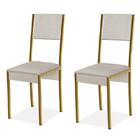 Conjunto 2 Cadeiras Steel Estilo Industrial Pés Em Aço