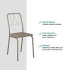 Conjunto 2 Cadeiras Tubo Champagne Tecido Bege