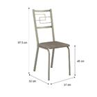 Conjunto 2 Cadeiras Tubo Champanhe Tecido Bege Carraro