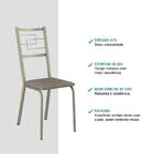 Conjunto 2 Cadeiras Tubo Champanhe Tecido Bege Carraro